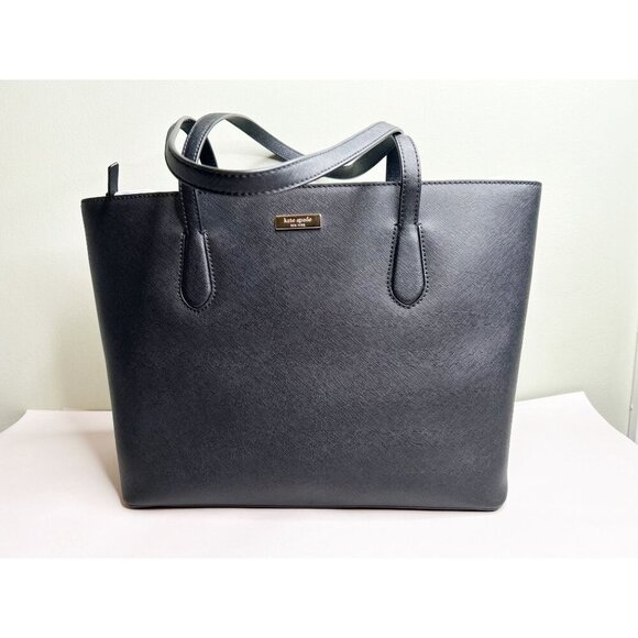 Kate Spade Laurel Way Jaymes Black Saffiano Leather Tote Bag Purse